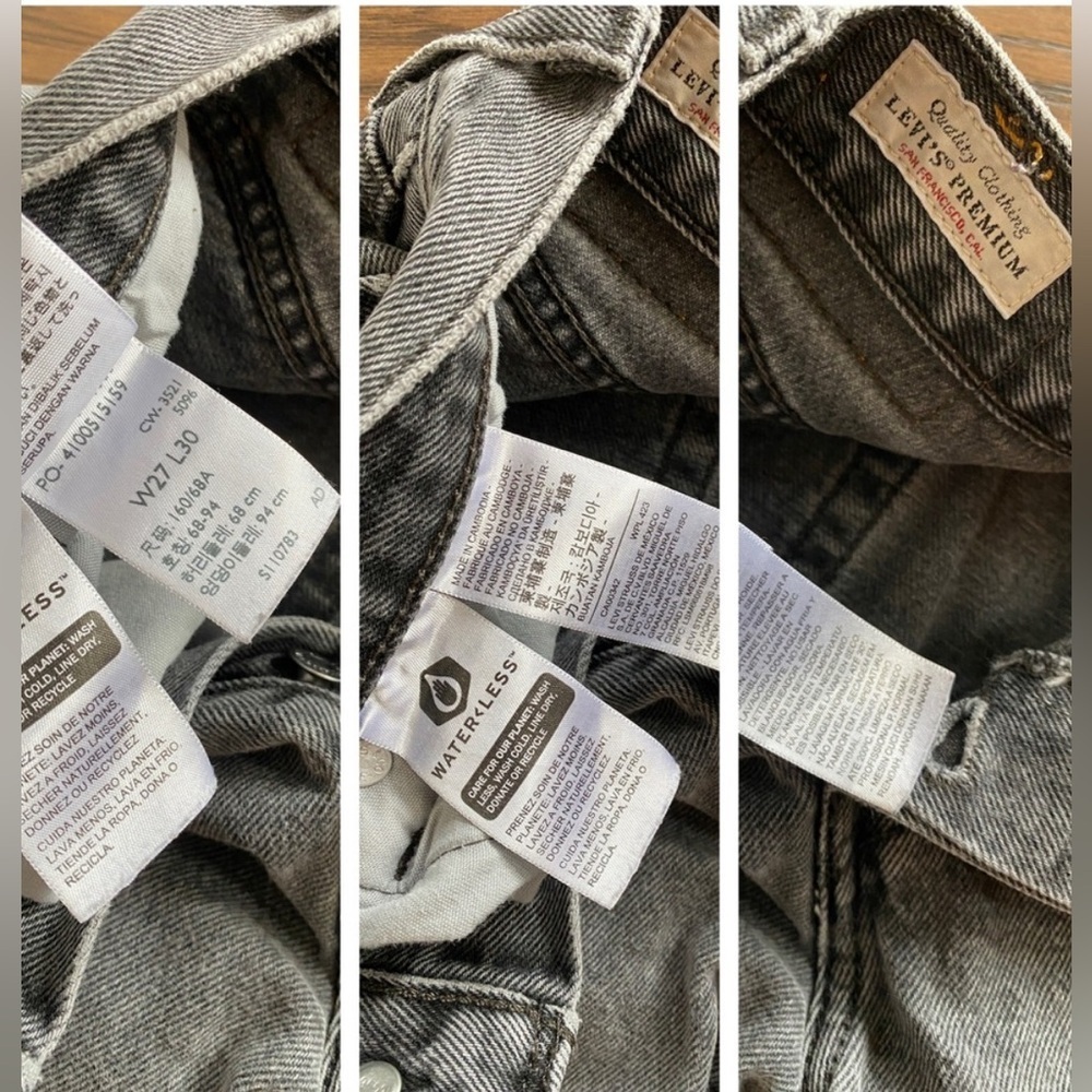 Levi's Authentic Vintage-Inspired Big E 501’s in Gray Wash Straight Leg. - Picture 10 of 11